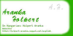 aranka holpert business card